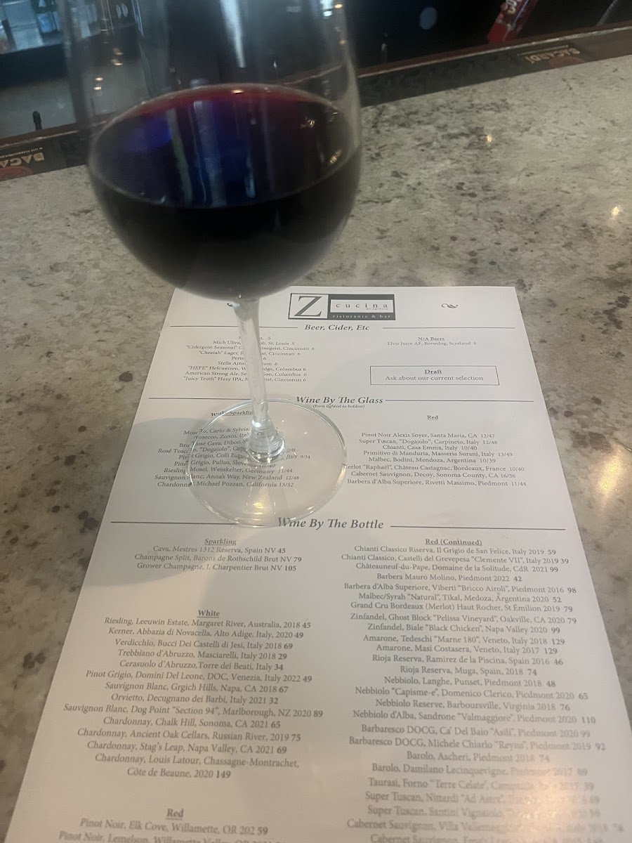 Menu Z Cucina Di Spirito Dublin-7